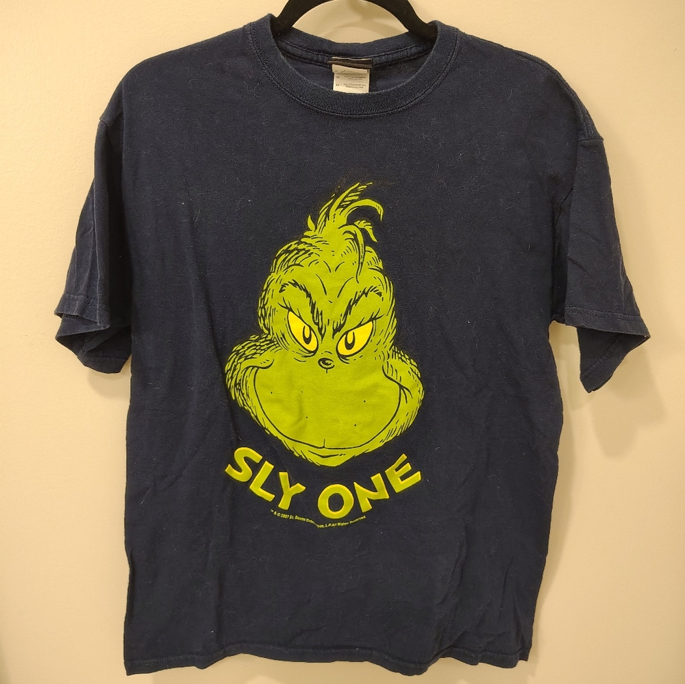 Dr Seuss The Grinch Sly One Christmas Mens T-shirt